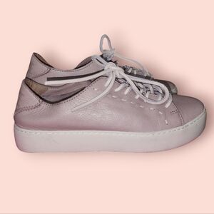 Frye Lena Low Lace Sneakers Pink Leather Everyday Fashion Casual Comfort 6.5